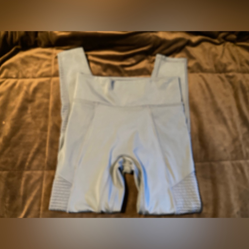 Fabletics brand, size medium, Light Gray High-Waisted Leggings